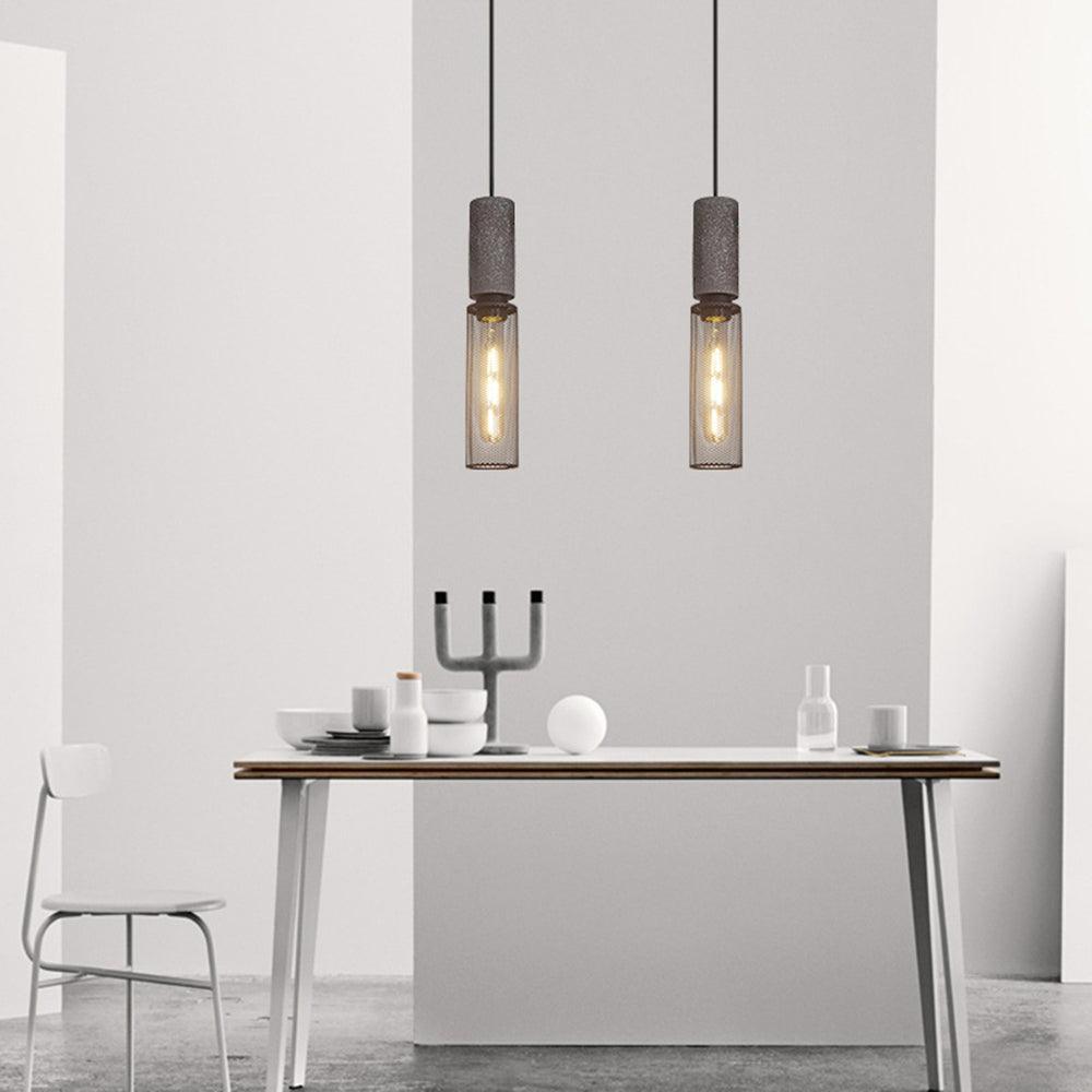 Industriel sort pendellampe med klart glas | livraina