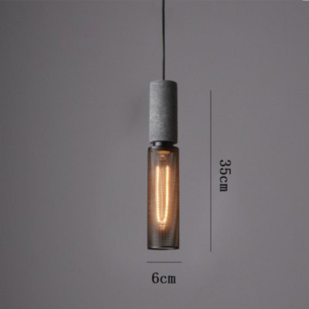 Industriel sort pendellampe med klart glas | livraina