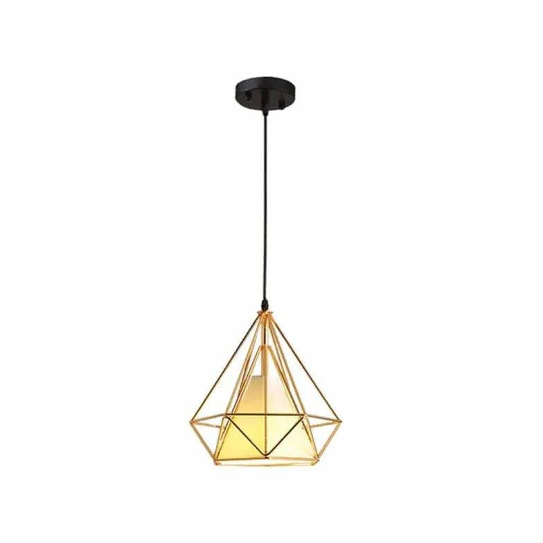 Diamantpendellampe i metal til spisestuen | livraina