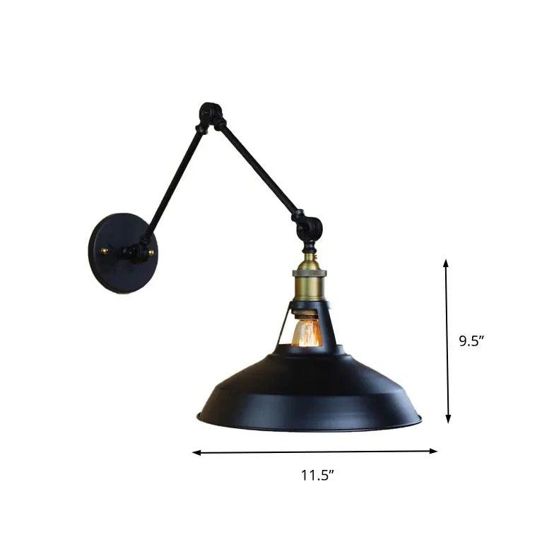 Industriell vegglampe i jern med pannemotiv i vintage-stil | livraina