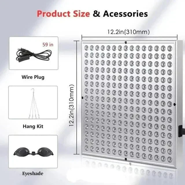 225 LED Skin Rejuvenation Panel — Red And Near Infrared Light Therapy