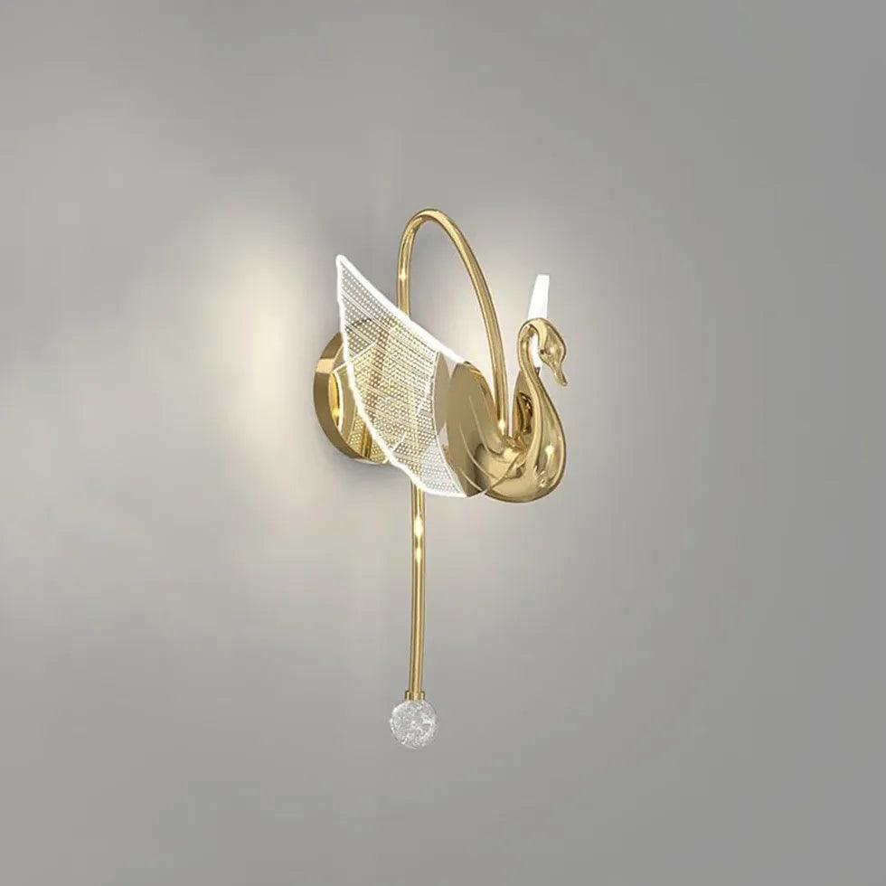 Elegante led-wandlamp met zwanendesign voor de slaapkamer | livraina
