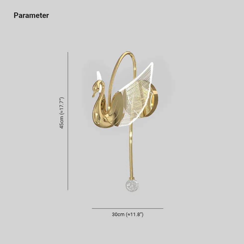 Elegante led-wandlamp met zwanendesign voor de slaapkamer | livraina