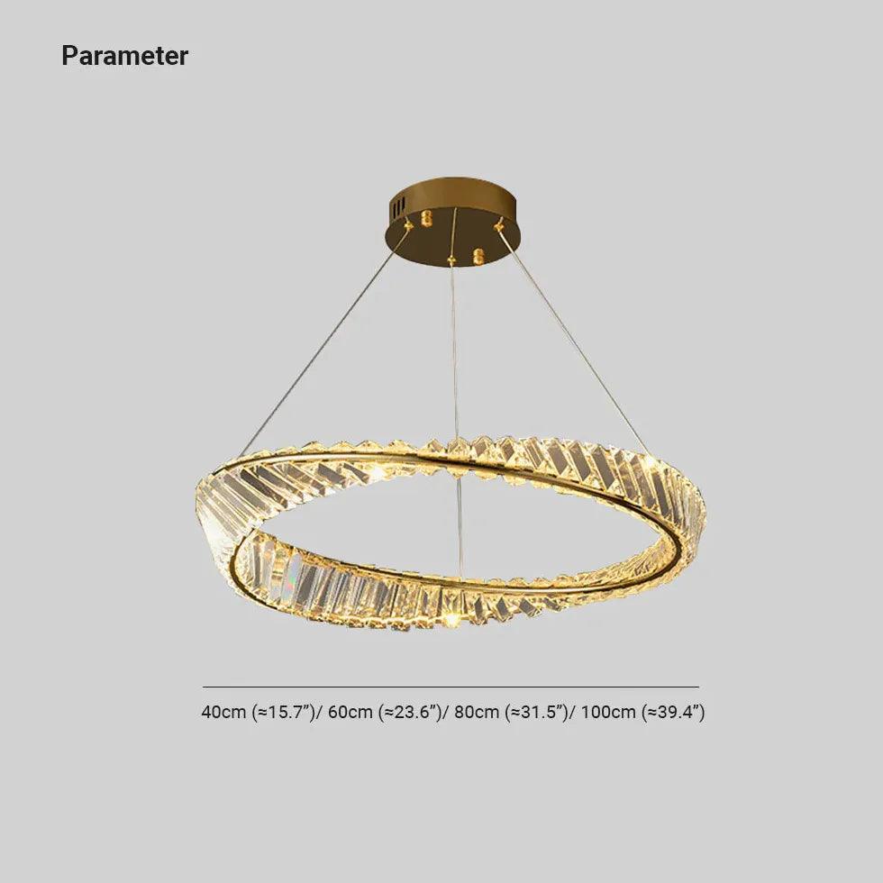 Moderne kristallen ring-hanglampen voor de eetkamer | livraina