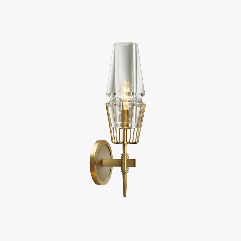 Moderne vegglamper i kobber med krystall | livraina