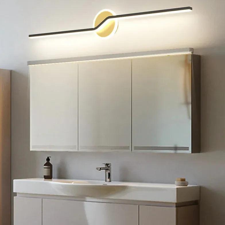 Luz lineal de latón para cuadros de baño | livraina