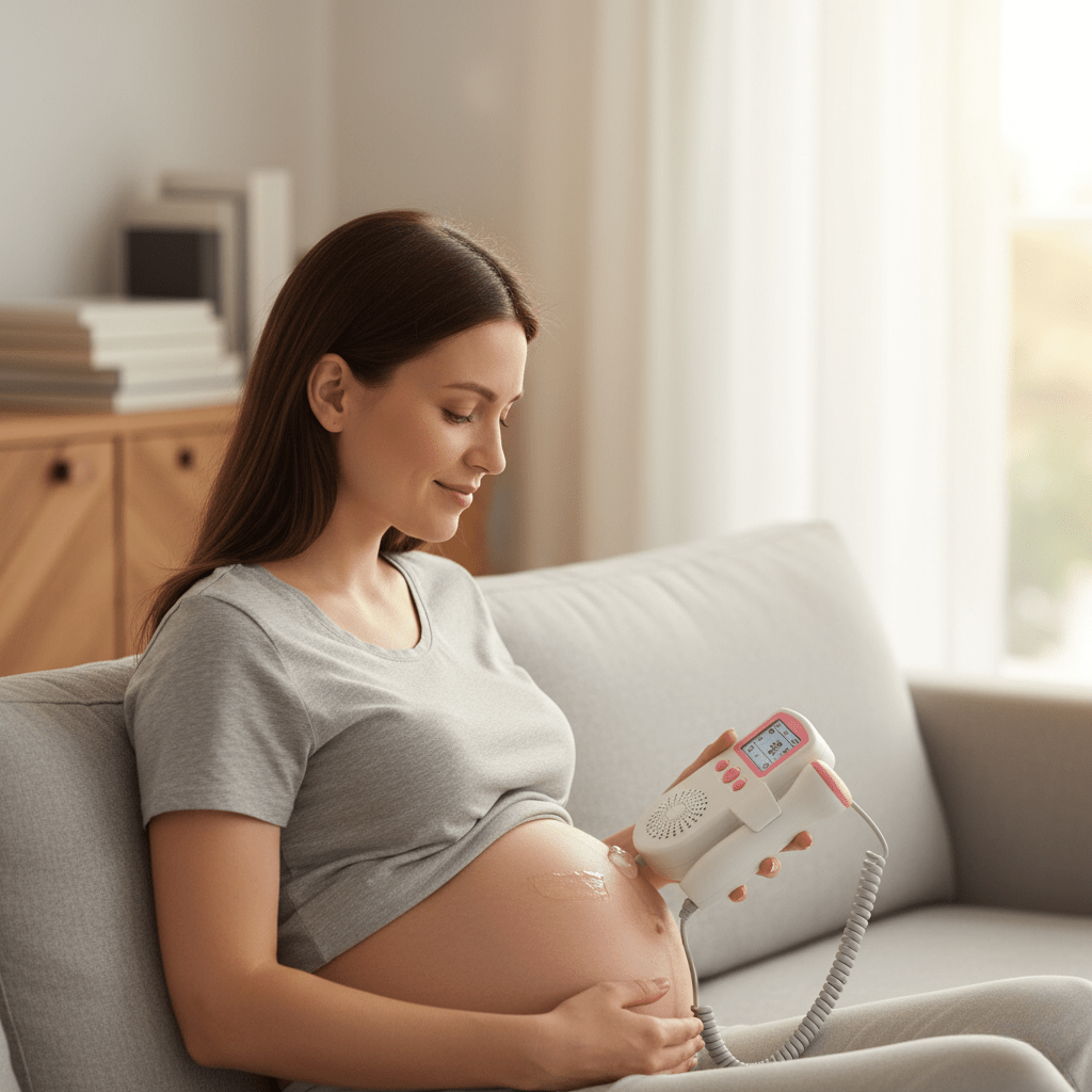 Monitor compacto LCD de frecuencia cardíaca fetal LumaPulse — diseño portátil