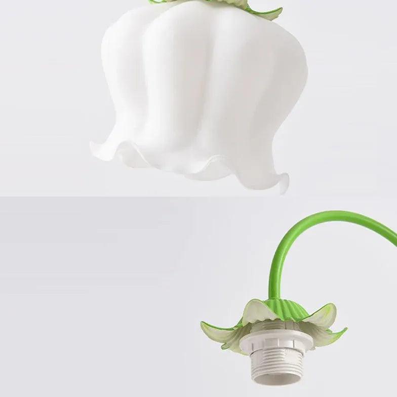 Gulvlampe med liljeblomst i landlig stil til stuen | livraina