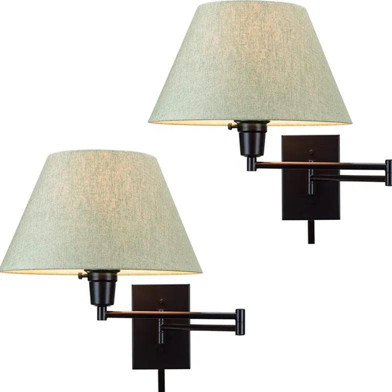 Justerbar vegglampe med stoff til soverommet | livraina