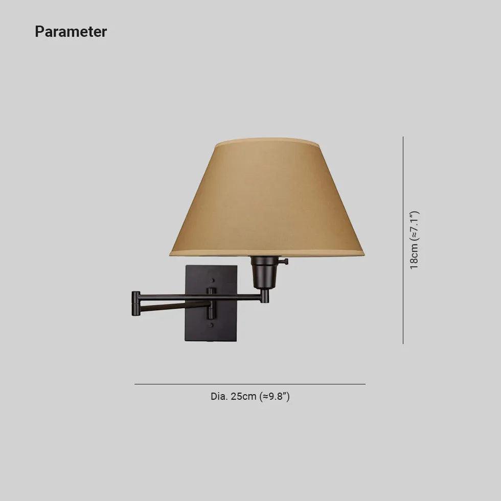 Justerbar vegglampe med stoff til soverommet | livraina