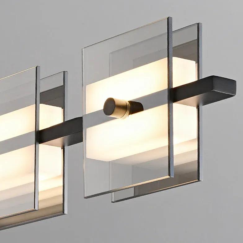 Staafvormige hanglamp van koper en glas | livraina