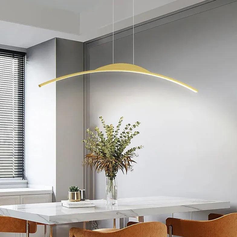 Ívelt, minimalista LED függőlámpák hosszú rúddal | livraina