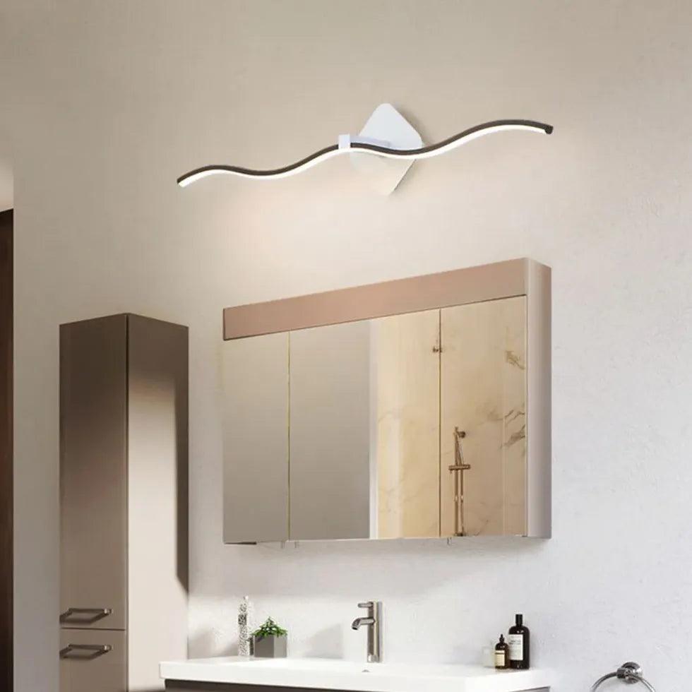 Lámparas de pared LED creativas de líneas negras para el baño | livraina
