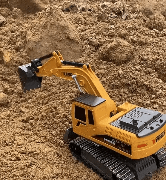 RoboExcavator radiografisch bestuurbare speelgoedgraafmachine — Legering, licht en geluid