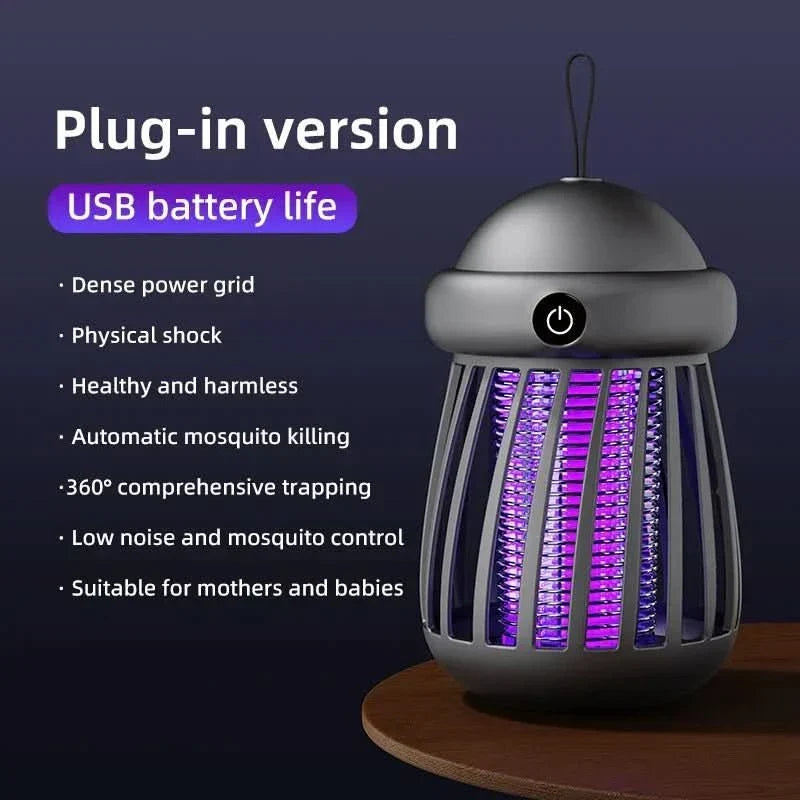 Lâmpada Mata-Mosquitos UV Silenciosa QuietGuard — Grelha de 3000V