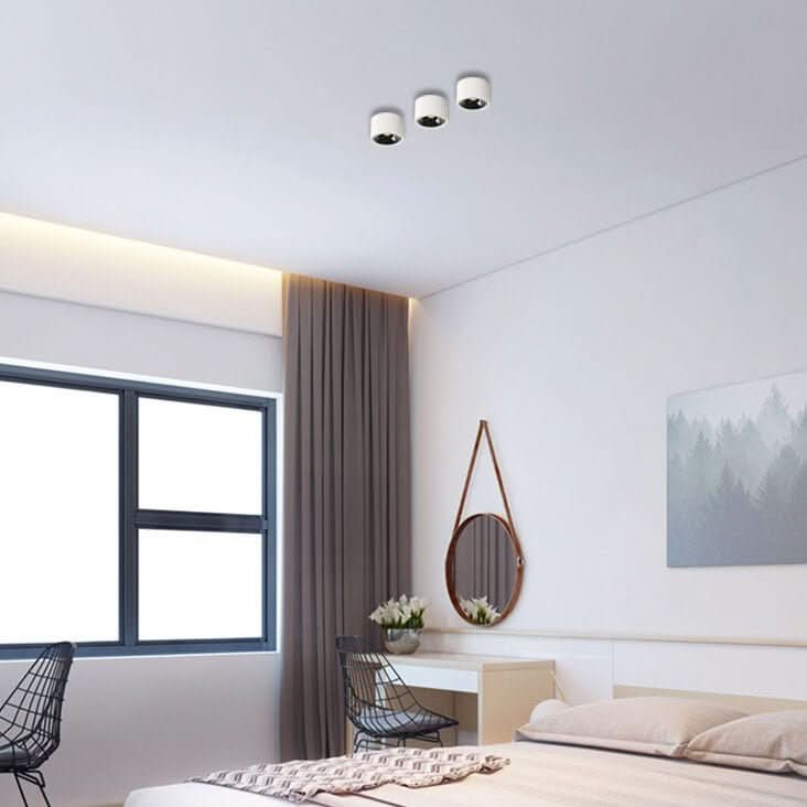 מנורת תקרה עגולה LED מינימליסטית NovaDisk — תאורה ממוקדת