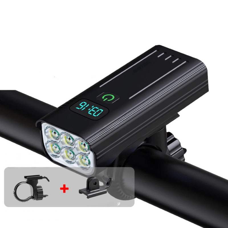 NovaGlide X světlo na kolo — 5000 lumenů, 12 LED, dobíjecí baterie USB-C