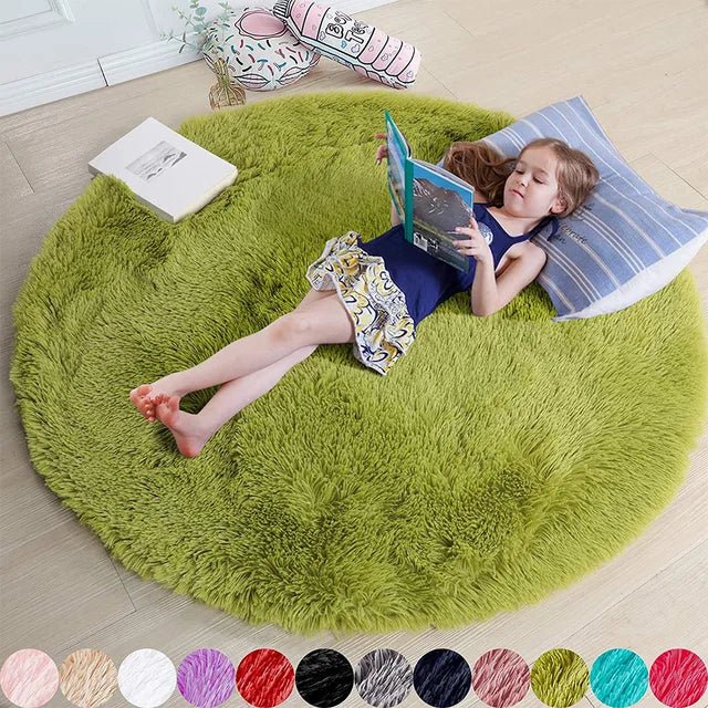 Tappeto rotondo felpato Velvéri Luxe FluffyMat — Pelo soffice come una nuvola, design circolare
