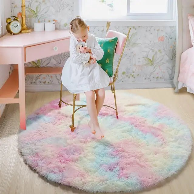 Tappeto rotondo felpato Velvéri Luxe FluffyMat — Pelo soffice come una nuvola, design circolare