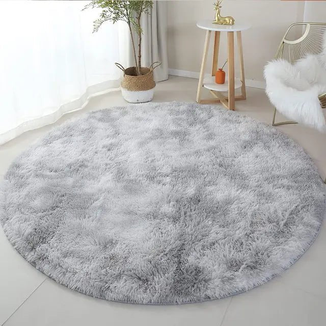 Tappeto rotondo felpato Velvéri Luxe FluffyMat — Pelo soffice come una nuvola, design circolare