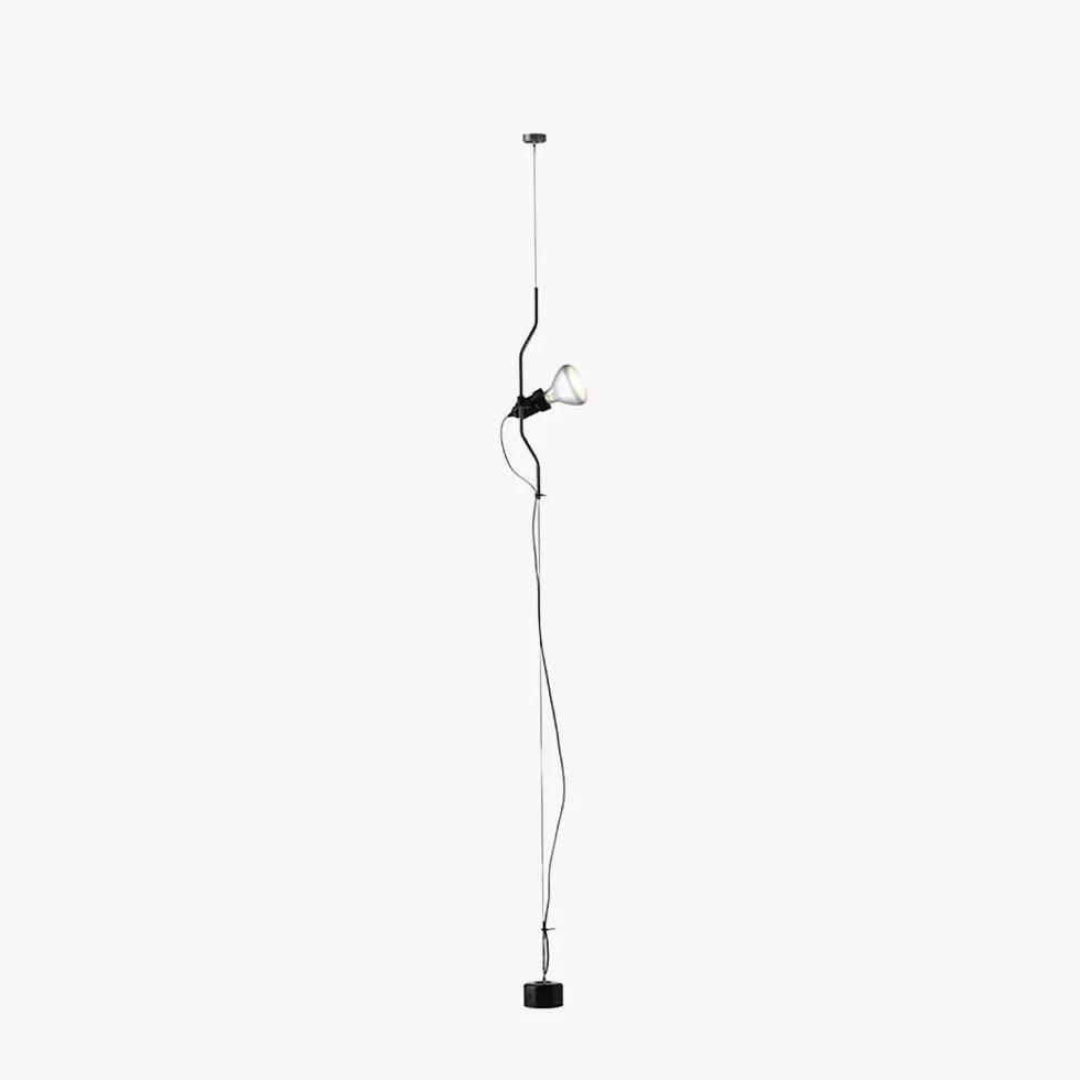 Schwarze höhenverstellbare LED-Stehlampe fürs Wohnzimmer | livraina