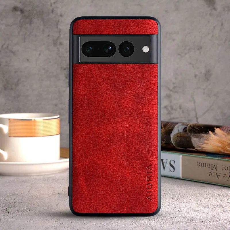 Google Pixel 8 7 6皮革保护壳 — 防震TPU内芯，奢华质感