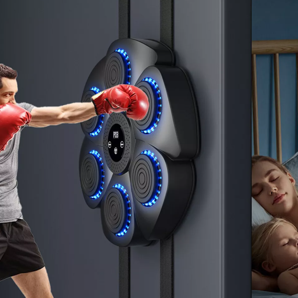 Rhythm Boxing Pad — Music-Driven Interactive Punching Wall