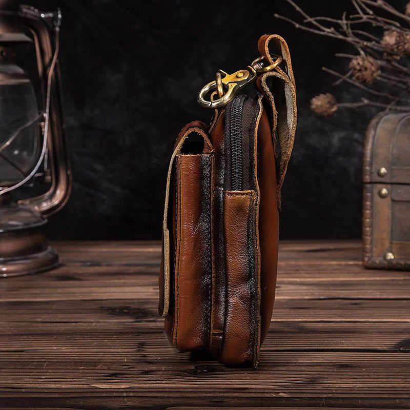 Smalle leren heuptas — compacte organizer voor elke dag