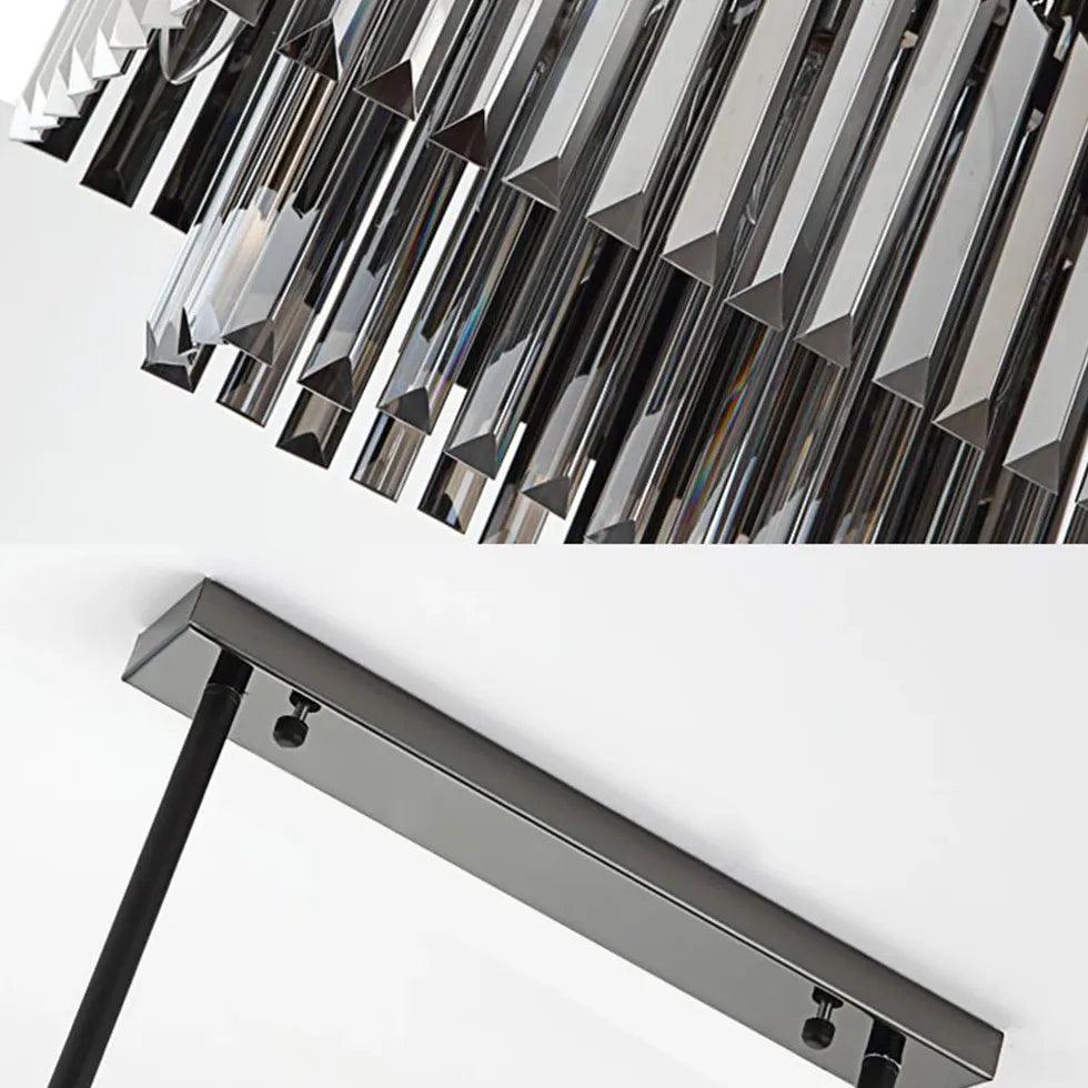 Kristall-Pendelleuchte mit schlichtem rechteckigem Glasdesign | livraina