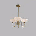 Franse vintage glazen hanglampen met melkglazen kap | livraina
