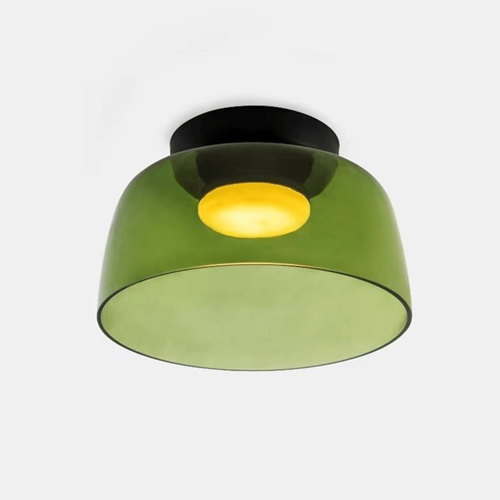 Taklampe i glass med skålform til stuen | livraina