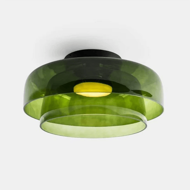 Taklampe i glass med skålform til stuen | livraina