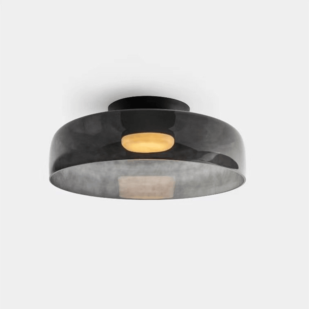 Taklampe i glass med skålform til stuen | livraina