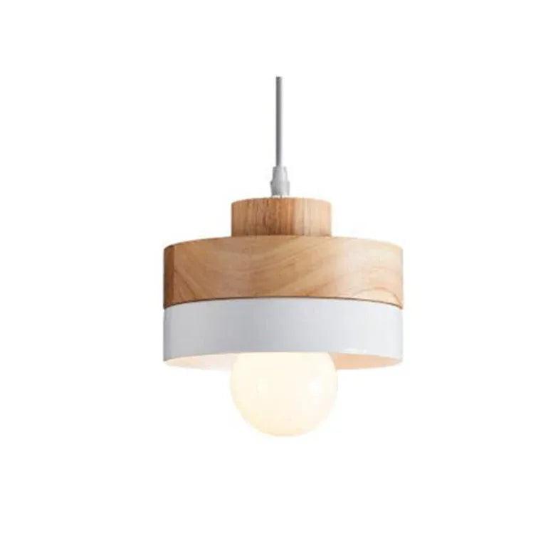 Lámparas colgantes de hierro con diseño vintage de madera y metal | livraina