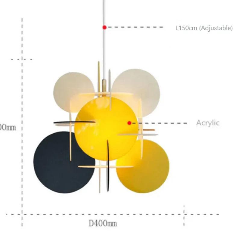 Lampă suspendată colorată, cu design modern de macaron | livraina