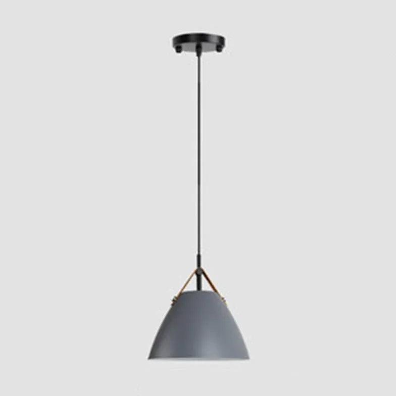 Nordisk minimalistisk hänglampa i aluminium med makrondesign för matsal | livraina
