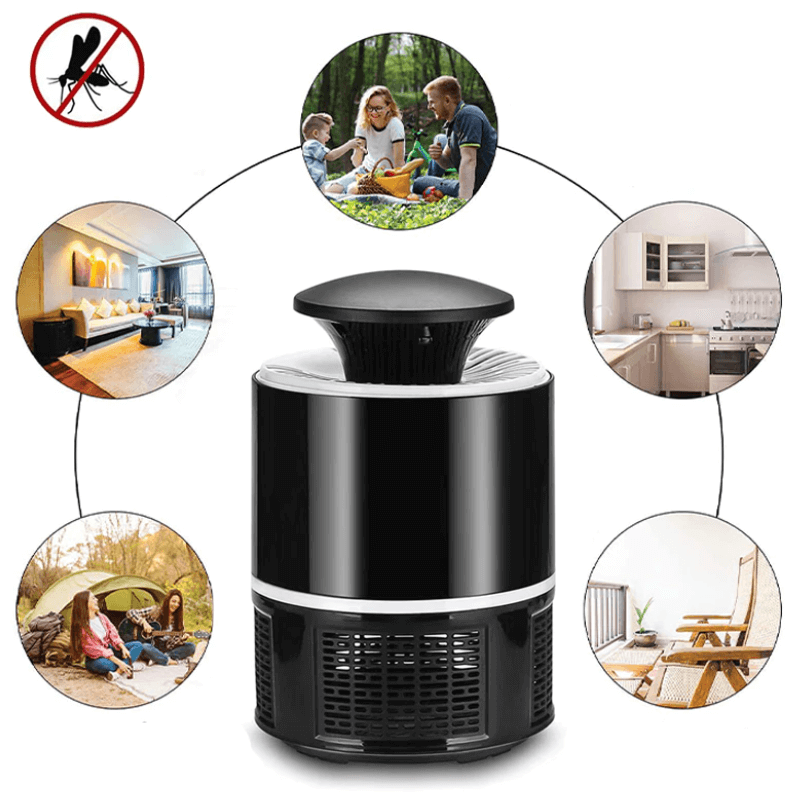 Lámpara antimosquitos UV silenciosa LuminaGuard — Trampa con ventilador sin químicos