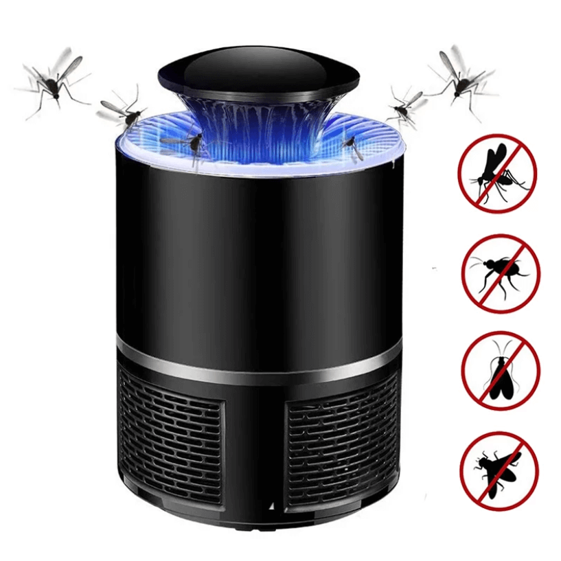 Lámpara antimosquitos UV silenciosa LuminaGuard — Trampa con ventilador sin químicos
