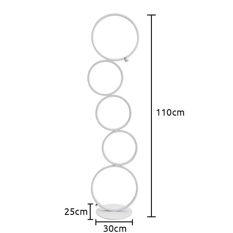 Lampadaire de chevet LED simple à cinq anneaux | livraina
