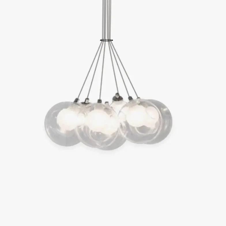 Pendellampe med glaskugler i klynge og nordisk design | livraina
