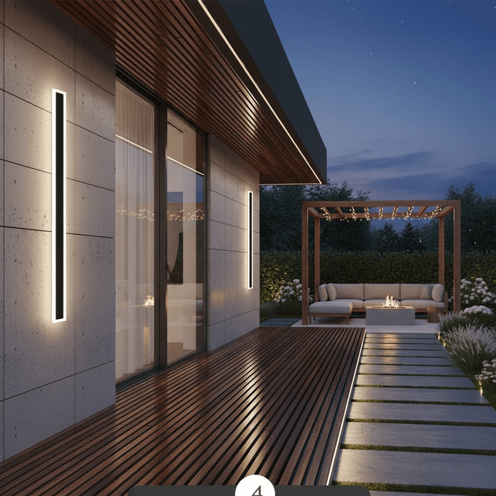 Luz de Parede LED Exterior Elegante e Moderna LumaNook — Design Elegante