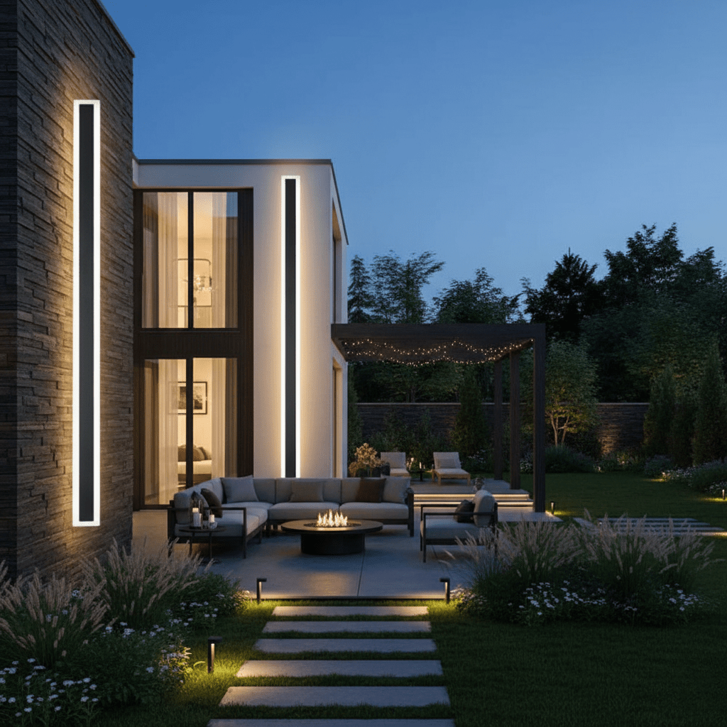 Luz de Parede LED Exterior Elegante e Moderna LumaNook — Design Elegante