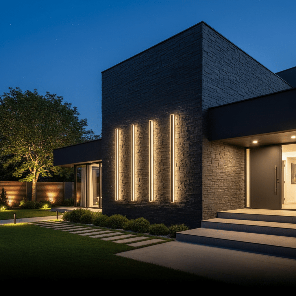 Luz de Parede LED Exterior Elegante e Moderna LumaNook — Design Elegante