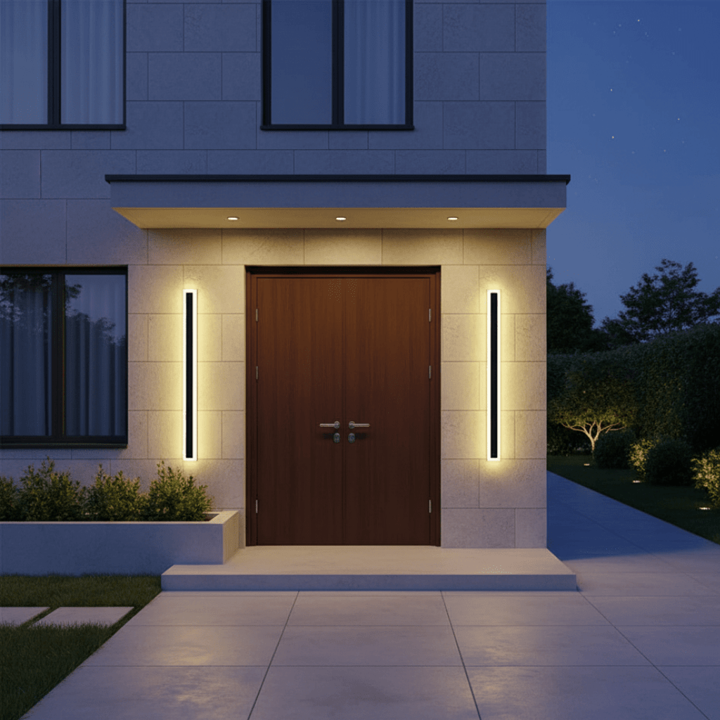 Luz de Parede LED Exterior Elegante e Moderna LumaNook — Design Elegante
