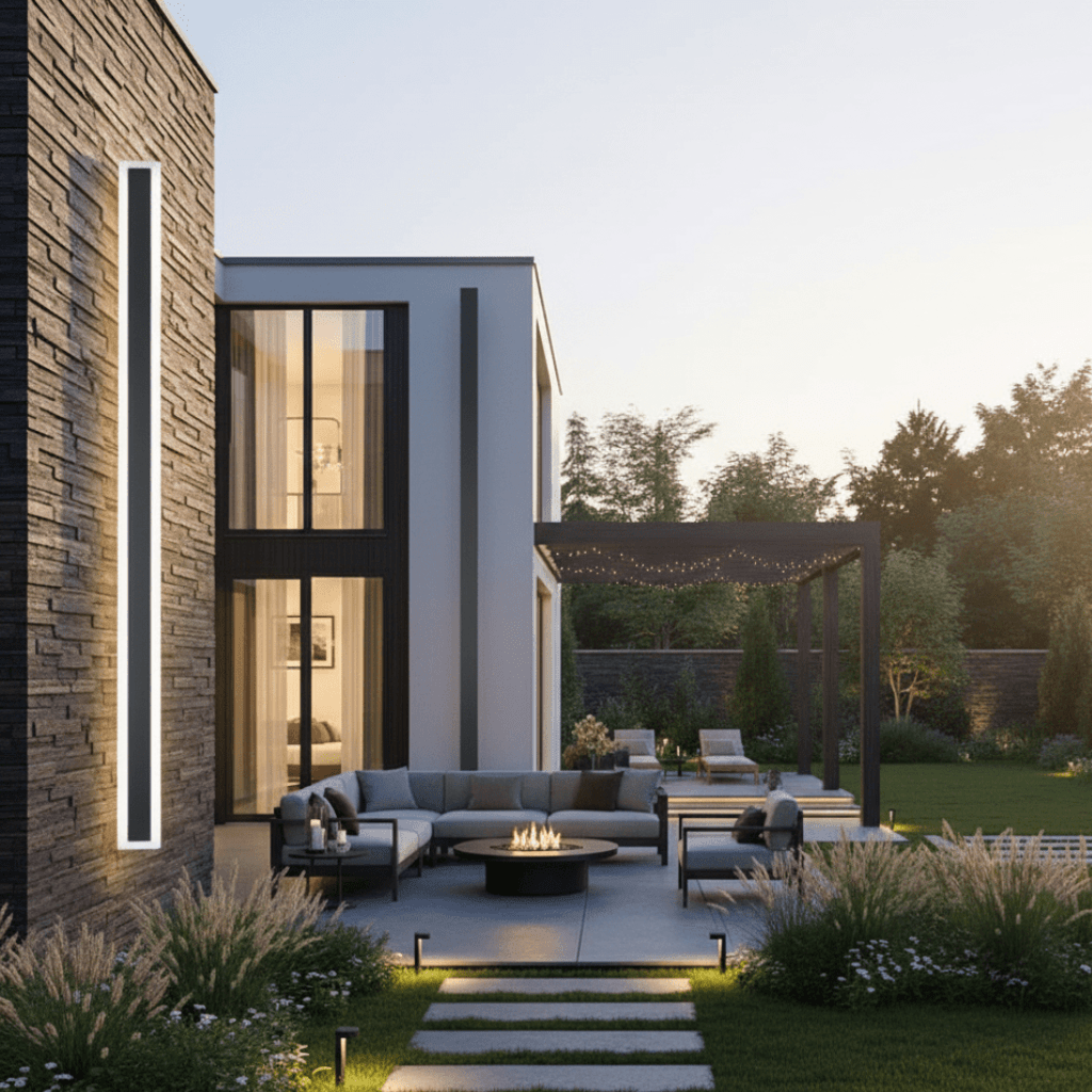 Luz de Parede LED Exterior Elegante e Moderna LumaNook — Design Elegante