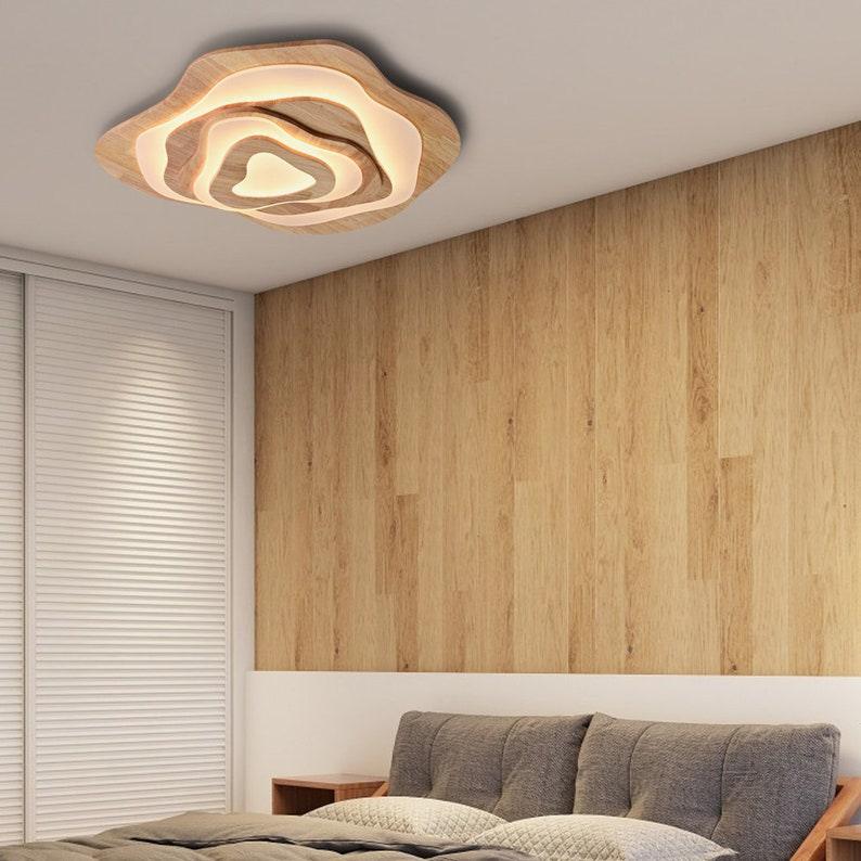 Moderní čínská dřevěná stropní svítidla do obývacího pokoje | livraina