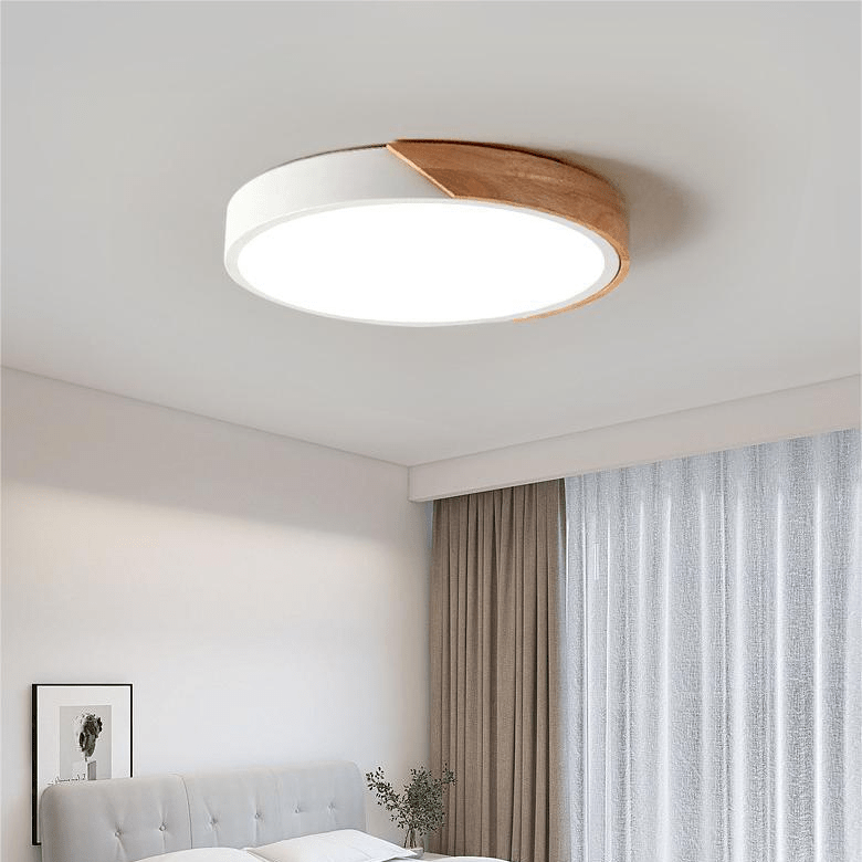 Lampada da soffitto LED in legno nordico Macaron LumosNest, luce calda