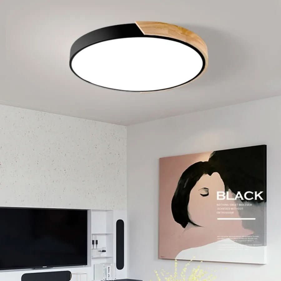 Lampada da soffitto LED in legno nordico Macaron LumosNest, luce calda