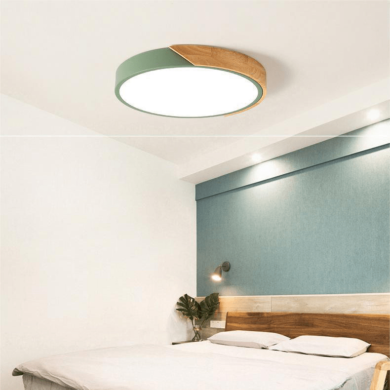 Lampada da soffitto LED in legno nordico Macaron LumosNest, luce calda