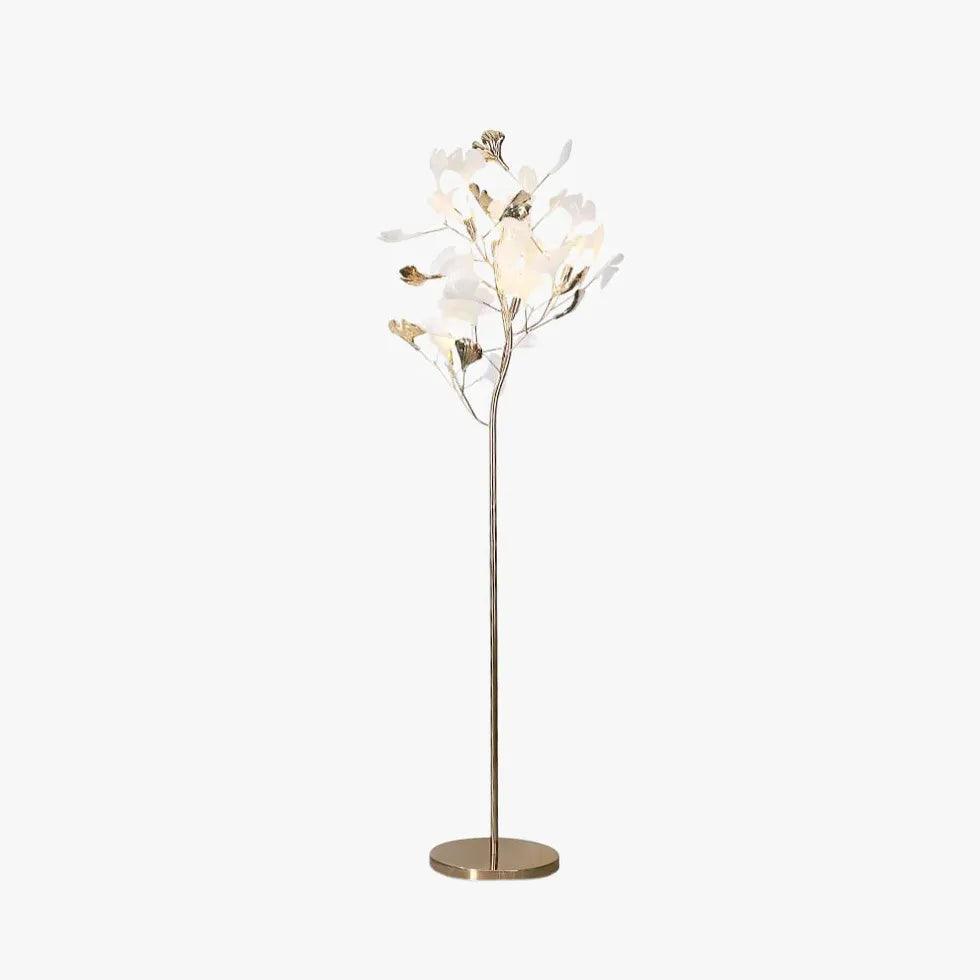 Gulvlampe i keramikk med ginkgoblad til stuen | livraina